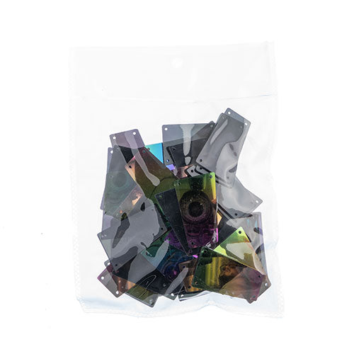 Resin Sew-On Geo Stones 50pcs 13x23mm Trapezoid 