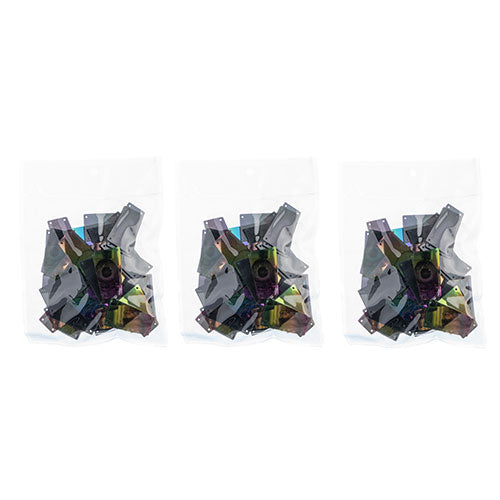 Resin Sew-On Geo Stones 50pcs 13x23mm Trapezoid 