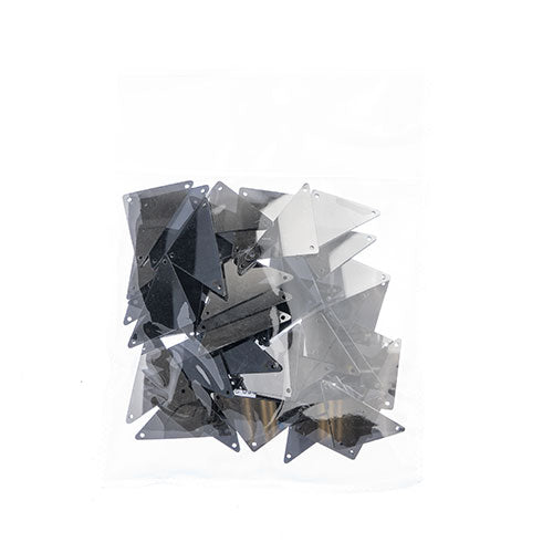 Resin Sew-On Geo Stones 50pcs 13x23mm Trapezoid 