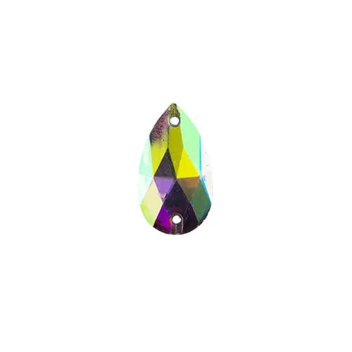 Resin Sew-On Drop Rhinestone 17x28mm Crystal Aurora Borealis 100pcs/Bag - Cosplay Supplies Inc