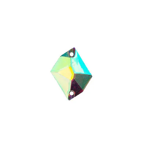 Resin Sew-On Cosmic Rhinestone 17x21mm Crystal Aurora Borealis 100pcs/Bag