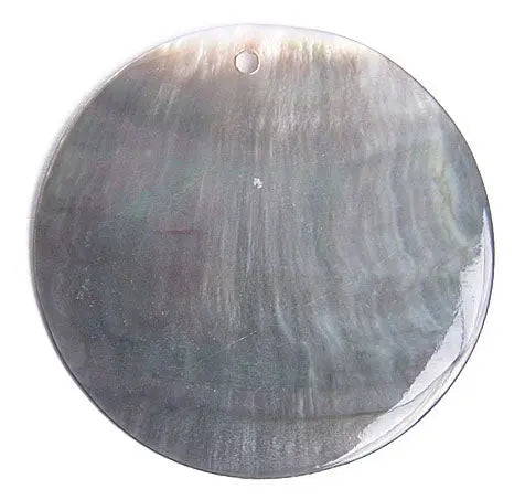 Shell Pendant With Top Hole 45mm Round Flat Abalone