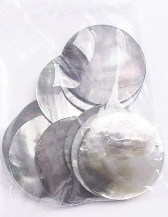 Shell Pendant With Top Hole 45mm Round Flat Abalone