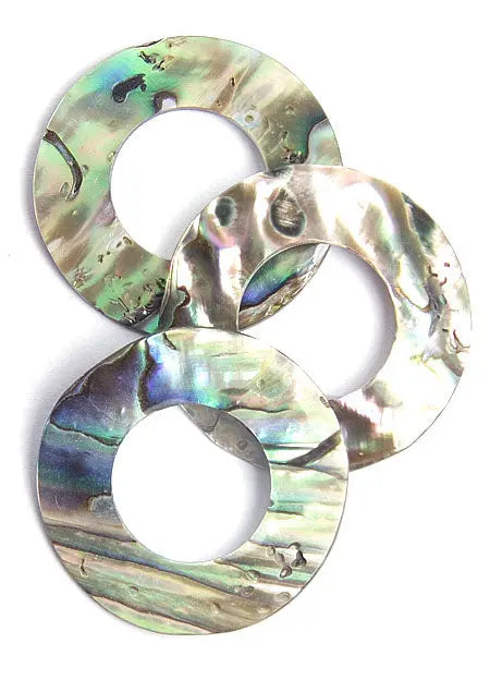 Shell Pendant 30mm Ring Shape Abalone
