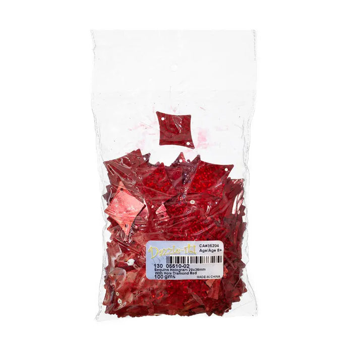 Sequins Hologram 29x36mm With Hole Diamond 