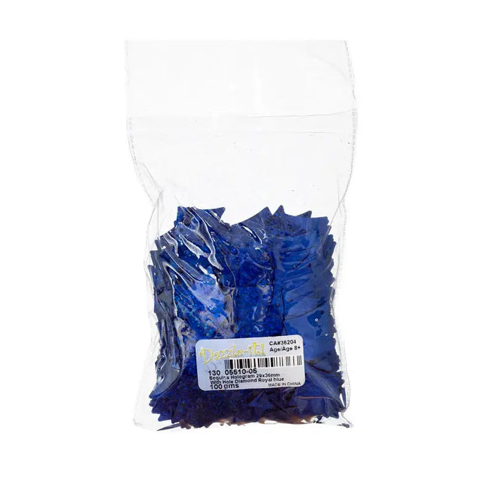 Sequins Hologram 29x36mm With Hole Diamond 