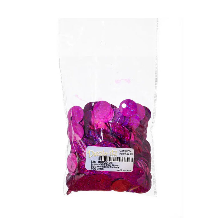 Sequins Hologram 20mm with 4mm Hole Round 