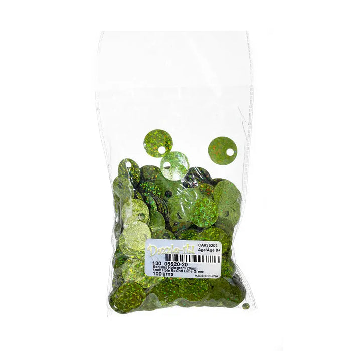 Sequins Hologram 20mm with 4mm Hole Round 