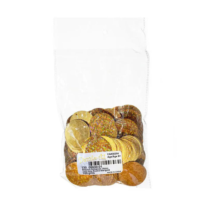 Sequins Hologram 30mm with 1mm Hole Round 