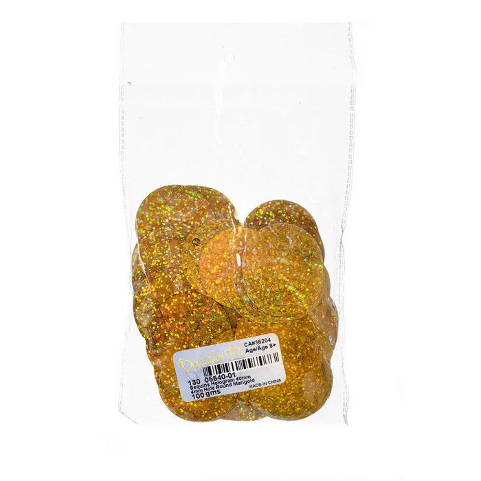 Sequins Hologram 40mm with 4mm Hole Round 