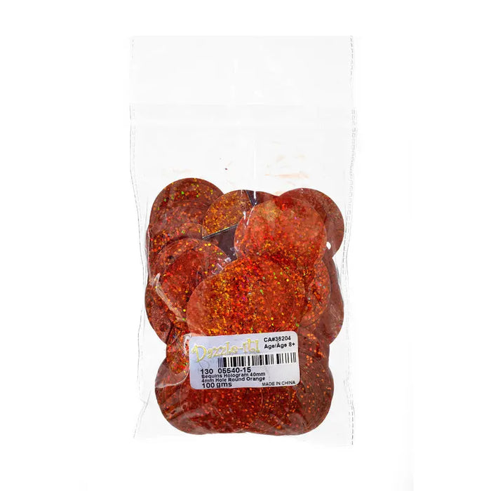 Sequins Hologram 40mm with 4mm Hole Round 