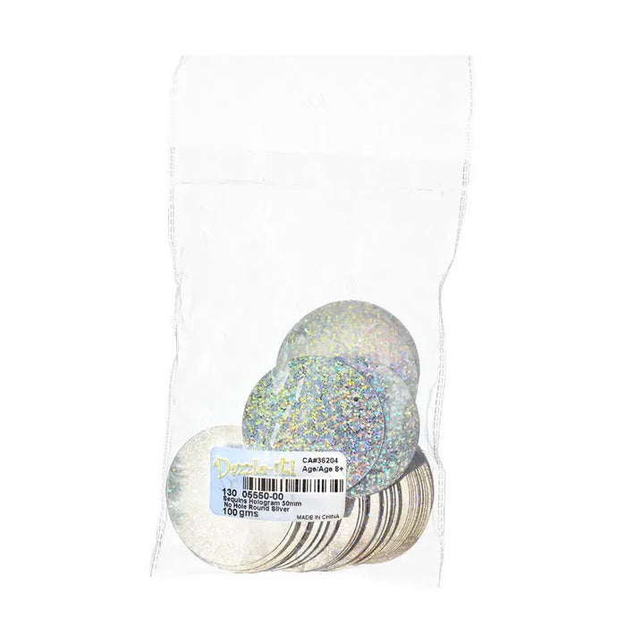 Sequins Hologram 50mm No Hole Round 