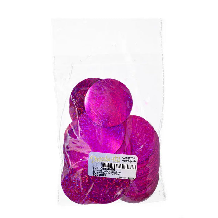 Sequins Hologram 50mm No Hole Round 