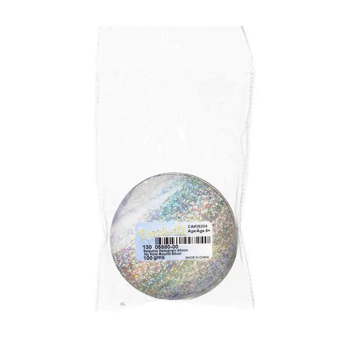 Sequins Hologram 80mm No Hole Round 
