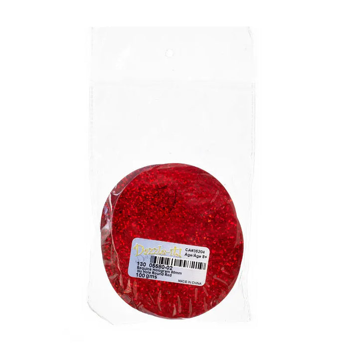 Sequins Hologram 80mm No Hole Round 
