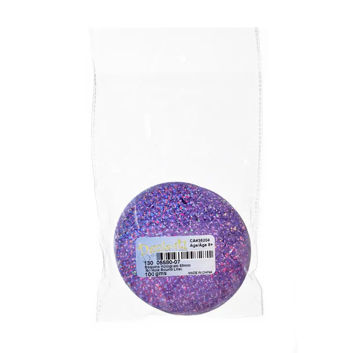 Sequins Hologram 80mm No Hole Round 