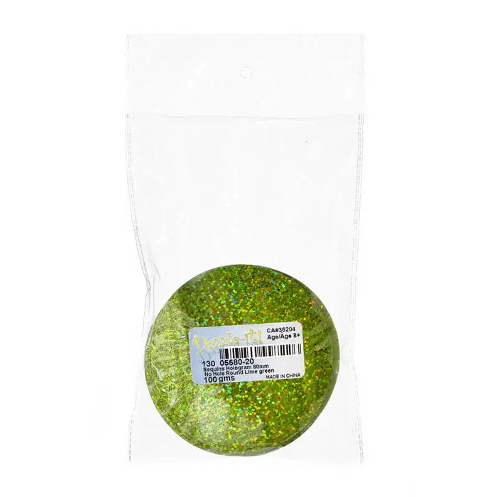 Sequins Hologram 80mm No Hole Round 