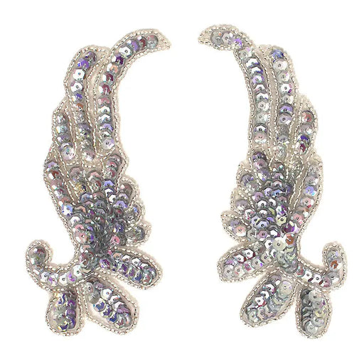 Motif Beaded 13x5.5cm Wings 2pcs  AB
