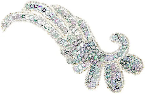 Motif Beaded 13x5.5cm Wings 2pcs  AB - Cosplay Supplies Inc