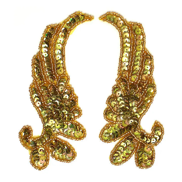 Motif Beaded 13x5.5cm Wings 2pcs  AB