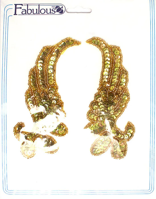 Motif Beaded 13x5.5cm Wings 2pcs  AB