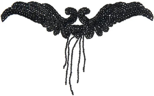 Motif Sequin/Beads 21x11.5cm Wings With Fringe