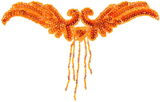 Motif Sequin/Beads 21x11.5cm Wings With Fringe