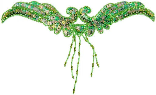Motif Sequin/Beads 21x11.5cm Wings With Fringe