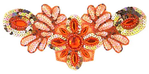 Motif Sequin/Beaded 26x12cm  Combo 1/2 Matte-1/2 AB - Cosplay Supplies Inc