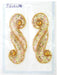 Motif Sequin/Beaded Scroll 5.7x13.5cm (2pcs) 
