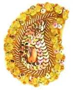 Motif Sequin/Beaded Paisley 4.8x7.5cm (2pcs) - Cosplay Supplies Inc