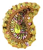 Motif Sequin/Beaded Paisley 4.8x7.5cm (2pcs) - Cosplay Supplies Inc