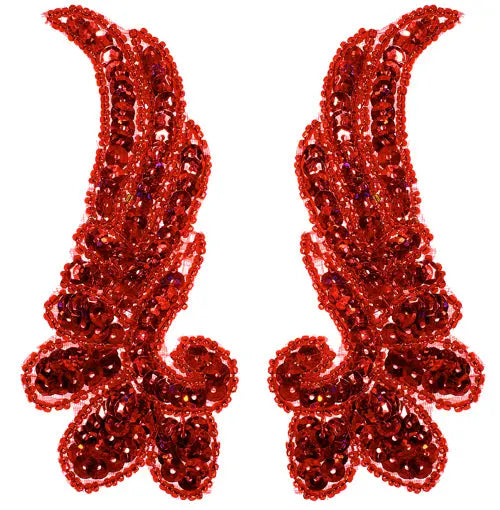Motif Sequin/Beads 11x4.5cm Wings 2pc  Hologram