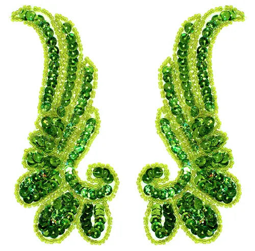 Motif Sequin/Beads 11x4.5cm Wings 2pc  Hologram