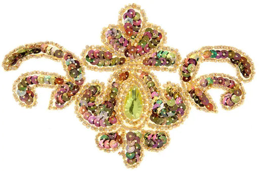 Motif Sequin 15.5x9.5cm  Hologram With Matching Stone