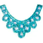 Motif Sequin/Beads 27x11.5cm U Shape W/ Crystal Stones - Cosplay Supplies Inc