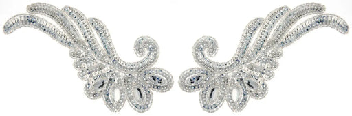 Motif Sequin/Beads 18.5x9cm Wing 2pc 