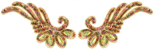 Motif Sequin/Beads 18.5x9cm Wing 2pc 