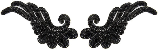 Motif Sequin/Beads 18.5x9cm Wing 2pc 