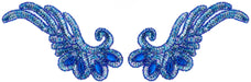 Motif Sequin/Beads 18.5x9cm Wing 2pc 