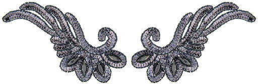 Motif Sequin/Beads 18.5x9cm Wing 2pc 