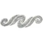 Motif Sequin/Beads 29.5x9.5cm Scroll With Stones - Cosplay Supplies Inc