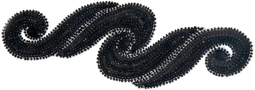 Motif Sequin/Beads 29.5x9.5cm Scroll With Stones