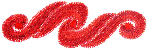 Motif Sequin/Beads 29.5x9.5cm Scroll With Stones