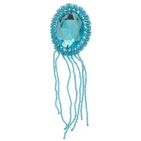 Motif Beaded 4.5x15cm Oval With Matching Stone  Hologram