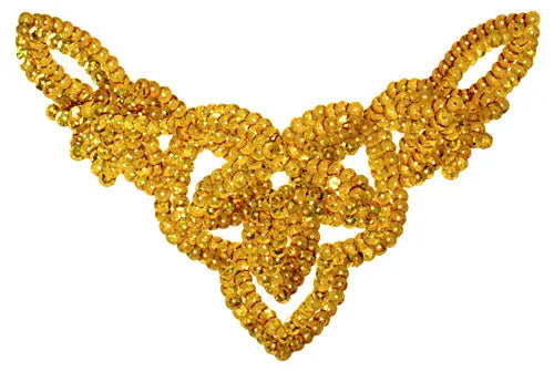 Motif Sequin V-Shape Gold Hologram 9x20cm - Cosplay Supplies Inc