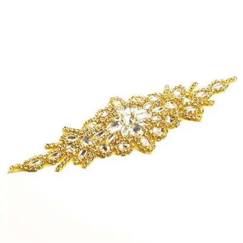 Crystal Motif Applique Zuma Oval 9x24cm - Cosplay Supplies Inc