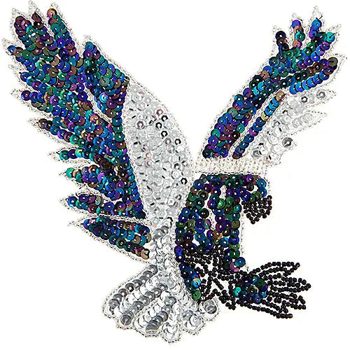 Motif Sequin/Beaded Eagle 17x17cm - Cosplay Supplies Inc