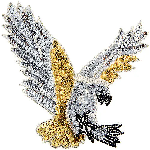 Motif Sequin/Beaded Eagle 17x17cm - Cosplay Supplies Inc