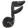 Motif Sequin/Beads Music 16th Note  9x7cm